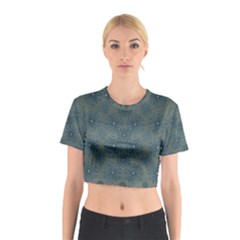 Decorative Wheat Wreath Stars Cotton Crop Top by pepitasart