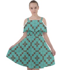 Tiles Cut Out Shoulders Chiffon Dress by Sobalvarro