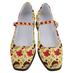 Cute Leaf Pattern Women s Mary Jane Shoes by designsbymallika