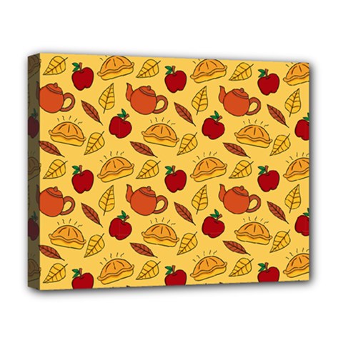 Apple Pie Pattern Deluxe Canvas 20  X 16  (stretched) by designsbymallika