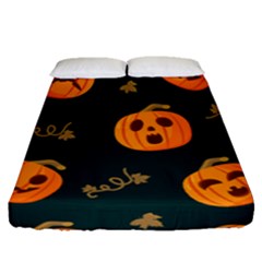 Halloween Fitted Sheet (queen Size) by Sobalvarro