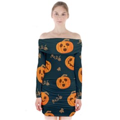 Halloween Long Sleeve Off Shoulder Dress by Sobalvarro
