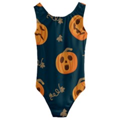 Halloween Kids  Cut-out Back One Piece Swimsuit by Sobalvarro