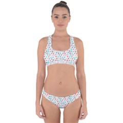 Aqua Coral Cross Back Hipster Bikini Set by CuteKingdom