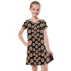 Earth With Flowers And Tree  Wood  Vintage Kids  Cross Web Dress by pepitasart
