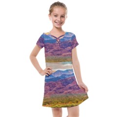 Arid Andean Landscape, La Rioja, Argentina010 Kids  Cross Web Dress by dflcprintsclothing