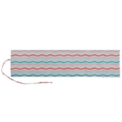 Aqua Coral Waves Roll Up Canvas Pencil Holder (l) by CuteKingdom