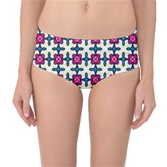 Geometric Mid-waist Bikini Bottoms by SychEva