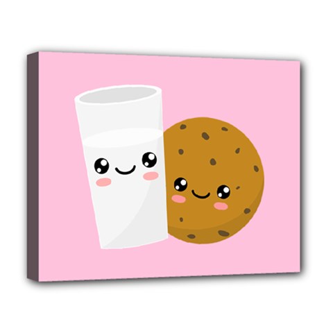 Milk And Cookie Deluxe Canvas 20  X 16  (stretched) by CuteKingdom