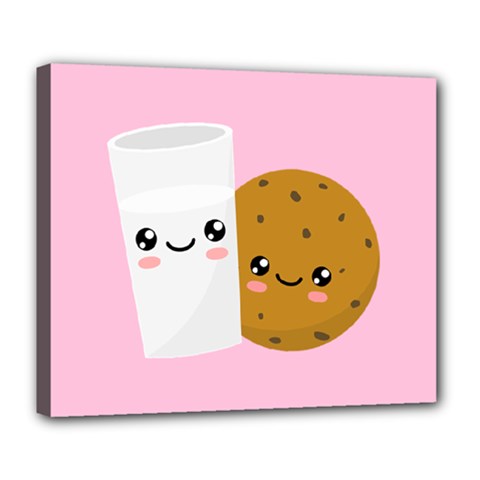 Milk And Cookie Deluxe Canvas 24  X 20  (stretched) by CuteKingdom