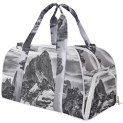 Fitz Roy And Poincenot Mountains, Patagonia Argentina Burner Gym Duffel Bag by dflcprintsclothing