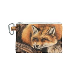Fox Canvas Cosmetic Bag (small) by ArtByThree