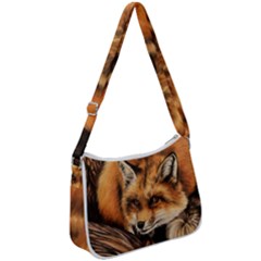 Fox Zip Up Shoulder Bag by ArtByThree