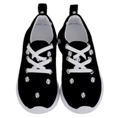 Black And White Baseball Motif Pattern Running Shoes by dflcprintsclothing