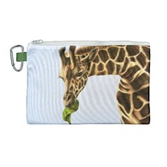 Giraffe Canvas Cosmetic Bag (large) by ArtByThree