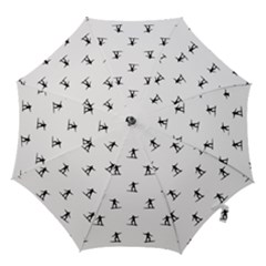 Black And White Surfing Motif Graphic Print Pattern Hook Handle Umbrellas (small) by dflcprintsclothing