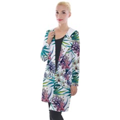 Tropical Flowers Hooded Pocket Cardigan by goljakoff