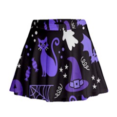Halloween Party Seamless Repeat Pattern  Mini Flare Skirt by KentuckyClothing