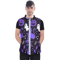 Halloween Party Seamless Repeat Pattern  Men s Puffer Vest by KentuckyClothing