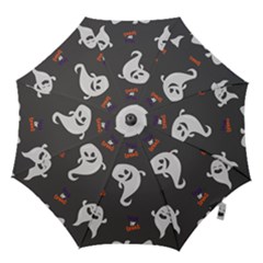 Halloween Ghost Trick Or Treat Seamless Repeat Pattern Hook Handle Umbrellas (medium) by KentuckyClothing