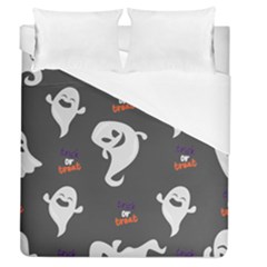 Halloween Ghost Trick Or Treat Seamless Repeat Pattern Duvet Cover (queen Size) by KentuckyClothing
