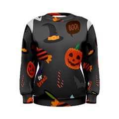 Halloween Themed Seamless Repeat Pattern Women s Sweatshirt by KentuckyClothing