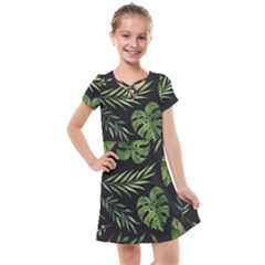 Green Leaves Kids  Cross Web Dress by goljakoff