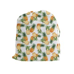 Tropical Pineapples Drawstring Pouch (xl) by goljakoff