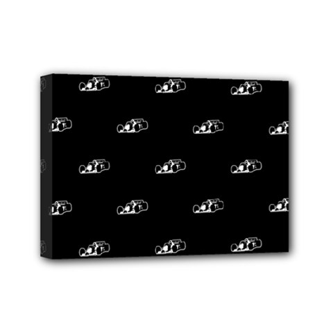 Formula One Black And White Graphic Pattern Mini Canvas 7  X 5  (stretched) by dflcprintsclothing