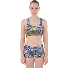 Blue And Yellow Tropical Leaves Work It Out Gym Set by goljakoff