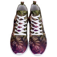 Purple Leaves Men s Lightweight High Top Sneakers by goljakoff