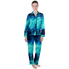 Glow Bomb  Satin Long Sleeve Pyjamas Set by MRNStudios
