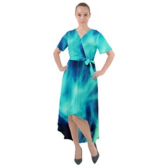 Glow Bomb  Front Wrap High Low Dress by MRNStudios