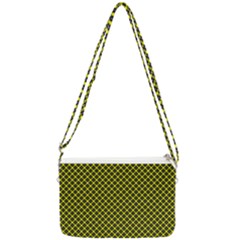 Cute Yellow Tartan Pattern, Classic Buffalo Plaid Theme Double Gusset Crossbody Bag by Casemiro