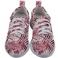 Pink Leaves Kids Athletic Shoes by goljakoff