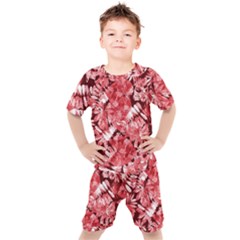 Red Leaves Kids  Tee And Shorts Set by goljakoff