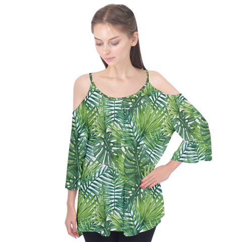 Green Leaves Flutter Tees by goljakoff