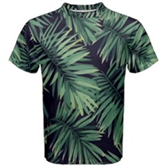 Green Palm Leaves Men s Cotton Tee by goljakoff