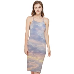 Cloudscape Photo Print Bodycon Cross Back Summer Dress by dflcprintsclothing
