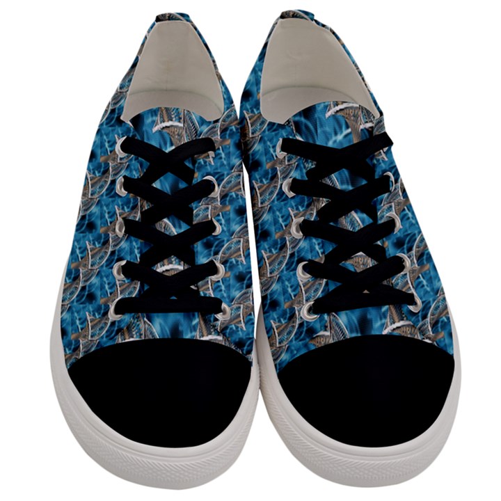 Abstract Illusion Men s Low Top Canvas Sneakers