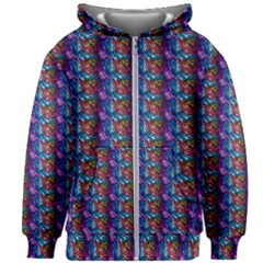 Abstract Illusion Kids  Zipper Hoodie Without Drawstring by Sparkle