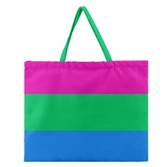 Polysexual Pride Flag Lgbtq Zipper Large Tote Bag by lgbtnation