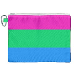 Polysexual Pride Flag Lgbtq Canvas Cosmetic Bag (xxl) by lgbtnation