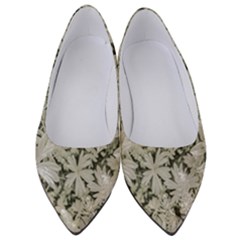 Pale Tropical Floral Print Pattern Women s Low Heels