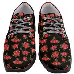 Red Roses Women Heeled Oxford Shoes by designsbymallika
