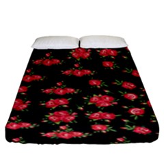 Red Roses Fitted Sheet (king Size) by designsbymallika