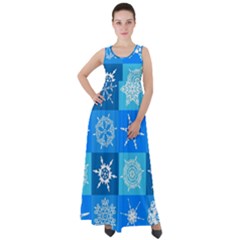 Snowflakes Empire Waist Velour Maxi Dress by Sobalvarro
