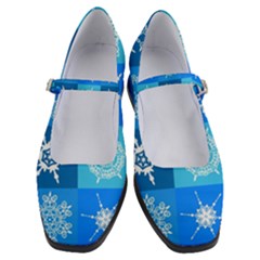 Snowflakes Women s Mary Jane Shoes by Sobalvarro
