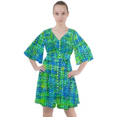 Mosaic Tapestry Boho Button Up Dress by essentialimage
