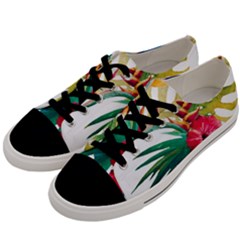 Tropical Flowers Men s Low Top Canvas Sneakers by goljakoff